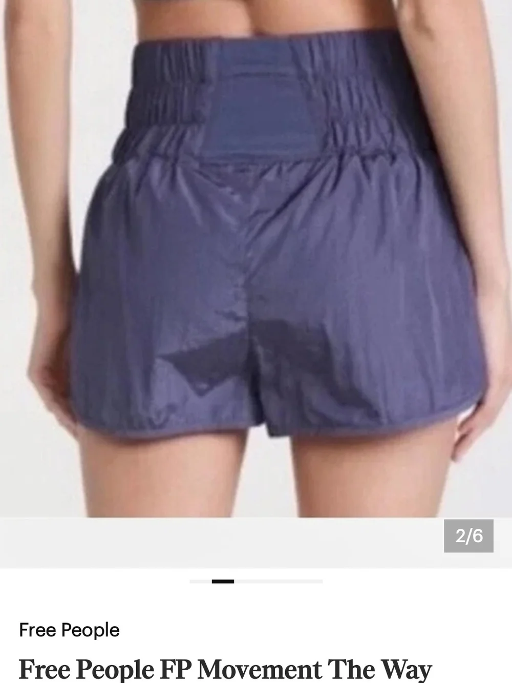 Free People Movement Way Home High-Waist Navy Shorts